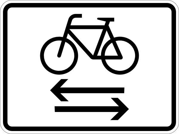 Radverkehr in beiden Richtungen (Quelle: Wikipedia)