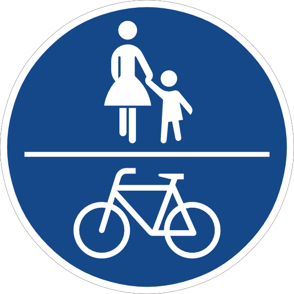 Gemeinsamer Geh- und Radweg (Verkehrszeichen 240, Quelle: Wikipedia)