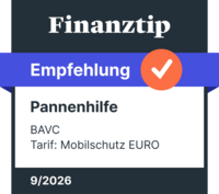 Empfehlungssiegel Finanztip für Mobilschutz EURO