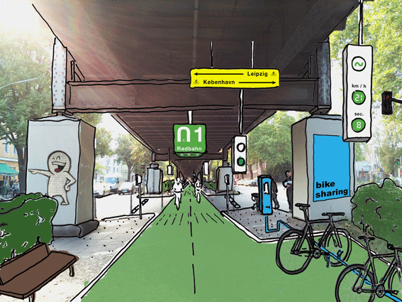Skizze zu Radbahn-Projekt